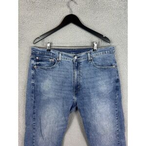 Levis 505 Jeans Mens 38x30 Blue Medium Wash Straight Leg Denim Pants Classic Men